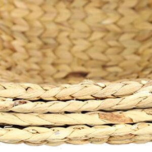 CosmoLiving by Cosmopolitan Seagrass Handmade Two Toned Storage Basket with Handles, Set of 4 17", 15", 13", 12"W, Brown
