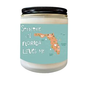 someone from florida loves me candle long distance gift ldr gift florida state holiday gift