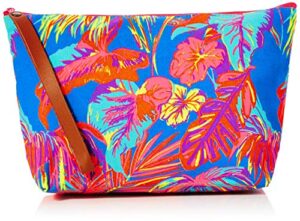 the holiday shop london canvas clutch bag tropical, multicolour (blue/orange/pink)