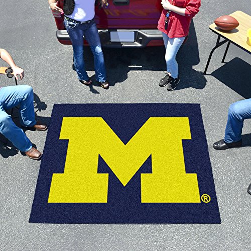 FANMATS 3407 Michigan Wolverines Tailgater Rug - 5ft. x 6ft. Sports Fan Area Rug, Home Decor Rug and Tailgating Mat