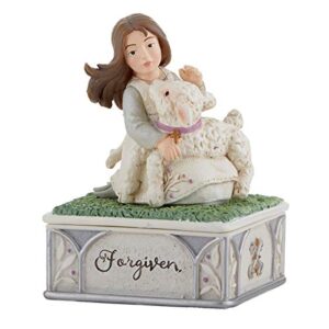 1st reconciliation gifts girl’s lamb of god decorative keepsake rosary box, 4 1/2 inch