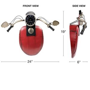 EXCELLO GLOBAL PRODUCTS Motorcycle Tank/Handle bar with Clock