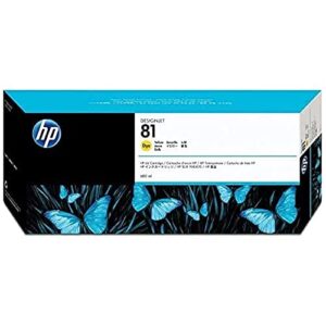 hp 81 c4933a ink cartridge for designjet 5000 series, 680ml, yellow