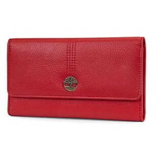 Timberland Women's Leather RFID Flap Wallet Clutch Organizer