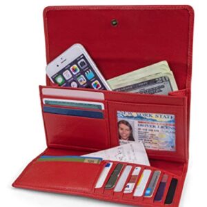 Timberland Women's Leather RFID Flap Wallet Clutch Organizer