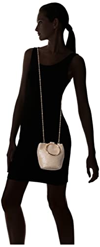 Jessica McClintock womens Jessica Mcclintock Gwen Ball Mesh Ring Wristlet Pouch Clutch Evening Bag, Gold, One Size US