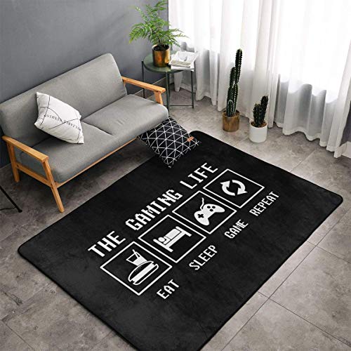 The Gaming Life Area Rugs, Bedroom Living Room Kitchen Mat, Non-Slip Floor Mat Doormats Nursery Rugs, Children Play Throw Rugs Carpet Yoga Mat