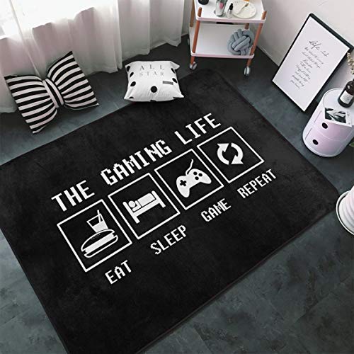 The Gaming Life Area Rugs, Bedroom Living Room Kitchen Mat, Non-Slip Floor Mat Doormats Nursery Rugs, Children Play Throw Rugs Carpet Yoga Mat