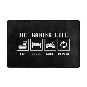 The Gaming Life Area Rugs, Bedroom Living Room Kitchen Mat, Non-Slip Floor Mat Doormats Nursery Rugs, Children Play Throw Rugs Carpet Yoga Mat