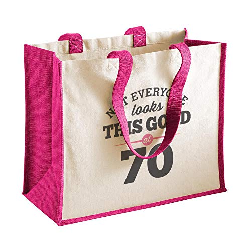 D Design Invent Print! 70th Birthday Keepsake Gift Bag for Women 70 Novelty Shopping Tote Seventy