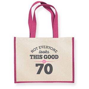 D Design Invent Print! 70th Birthday Keepsake Gift Bag for Women 70 Novelty Shopping Tote Seventy