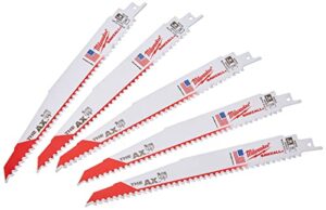 milwaukee 48-00-5026 the ax 9-inch 5 tpi reciprocating saw blades, 5-pack