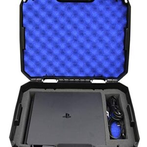 CASEMATIX Travel Case Bag Compatible with PlayStation 4 Slim 1TB Console and Accessories such as Controllers, Games, Cables, Will Not Fit Other PS4 Models, Includes Case Only