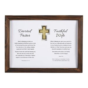 creative brands heartfelt collection appreciation wall art with scripture, 15 x 11-inches, pastor and wife