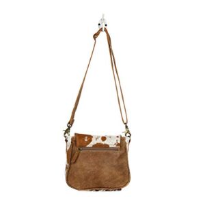 Myra Bag Flap Over Cowhide & Leather Small Crossbody Bag S-1215