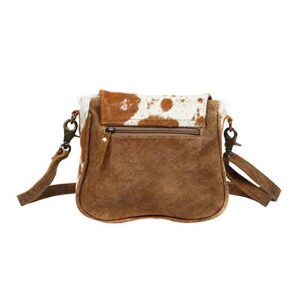 Myra Bag Flap Over Cowhide & Leather Small Crossbody Bag S-1215