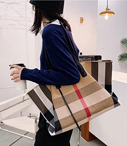 Handbags for Women Canvas Fashion Large Capacity Roomy Bag Ladies Crossbody Purse Fashion Tote Top Handle Satchel