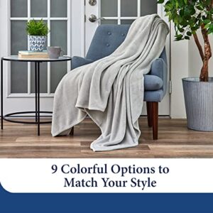 Cosy House Collection Everyday 1500 Series Fleece Blanket - Couch & Travel Essentials - All Season, Stays Fresh & Clean - Soft, Breathable & Skin-Friendly (Throw, Navy)