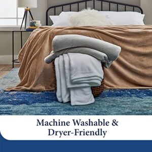 Cosy House Collection Everyday 1500 Series Fleece Blanket - Couch & Travel Essentials - All Season, Stays Fresh & Clean - Soft, Breathable & Skin-Friendly (Throw, Navy)