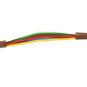 Thermostat Wire 18/6 - Brown - Solid Copper 18 Gauge, 6 Conductor - CL2 (UL Listed) CMR Riser Rated (CL3) - Residential, Commercial and Industrial Rated - 18-6, 50 Feet