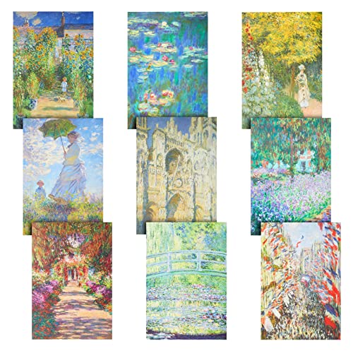 20 Set of Claude Monet Posters for Home Decor, Matte Laminated Fine Art Prints for Wall Decor, 200gsm (13 x 19 in)