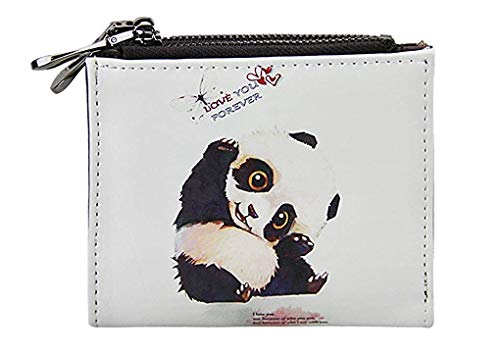 Nawoshow Women Cute Small Wallet Cherry Pattern Coin Purse Card Holder Clutch Bag (Panda)