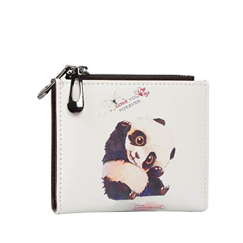 Nawoshow Women Cute Small Wallet Cherry Pattern Coin Purse Card Holder Clutch Bag (Panda)