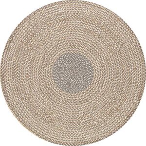 nuLOOM Draya Casual Braided Jute Area Rug, 8' Round, Grey