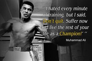 muhammad ali poster quote boxing black history month posters sports quotes decorations growth mindset décor learning classroom teachers decoration educational teaching supplies black wall art p046