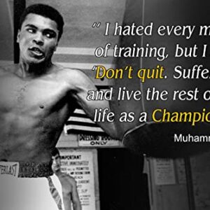 Muhammad Ali Poster Quote Boxing Black History Month Posters Sports Quotes Decorations Growth Mindset Décor Learning Classroom Teachers Decoration Educational Teaching Supplies Black Wall Art P046