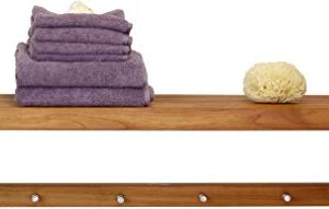 AquaTeak 36" Moa Wall Shelf with Hooks