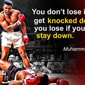 Muhammad Ali Poster Quote Boxing Black History Month Posters Sports Quotes Decorations Growth Mindset Décor Learning Classroom Teachers Decoration Educational Teaching Supplies Black Wall Art P044