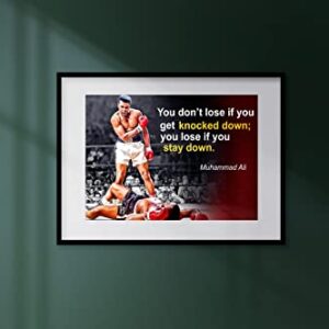 Muhammad Ali Poster Quote Boxing Black History Month Posters Sports Quotes Decorations Growth Mindset Décor Learning Classroom Teachers Decoration Educational Teaching Supplies Black Wall Art P044