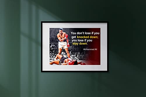 Muhammad Ali Poster Quote Boxing Black History Month Posters Sports Quotes Decorations Growth Mindset Décor Learning Classroom Teachers Decoration Educational Teaching Supplies Black Wall Art P044