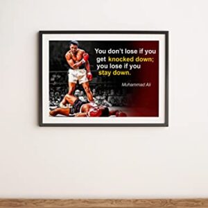 Muhammad Ali Poster Quote Boxing Black History Month Posters Sports Quotes Decorations Growth Mindset Décor Learning Classroom Teachers Decoration Educational Teaching Supplies Black Wall Art P044