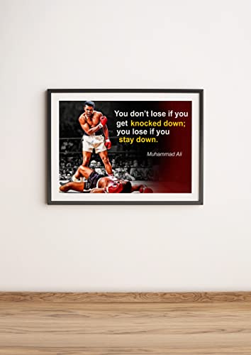 Muhammad Ali Poster Quote Boxing Black History Month Posters Sports Quotes Decorations Growth Mindset Décor Learning Classroom Teachers Decoration Educational Teaching Supplies Black Wall Art P044