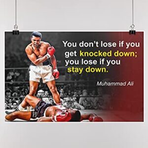 Muhammad Ali Poster Quote Boxing Black History Month Posters Sports Quotes Decorations Growth Mindset Décor Learning Classroom Teachers Decoration Educational Teaching Supplies Black Wall Art P044