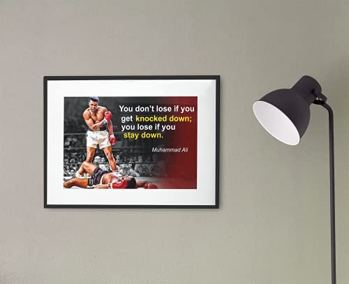 Muhammad Ali Poster Quote Boxing Black History Month Posters Sports Quotes Decorations Growth Mindset Décor Learning Classroom Teachers Decoration Educational Teaching Supplies Black Wall Art P044