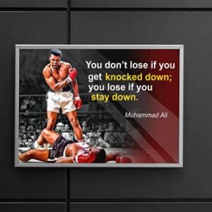 Muhammad Ali Poster Quote Boxing Black History Month Posters Sports Quotes Decorations Growth Mindset Décor Learning Classroom Teachers Decoration Educational Teaching Supplies Black Wall Art P044