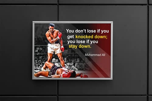 Muhammad Ali Poster Quote Boxing Black History Month Posters Sports Quotes Decorations Growth Mindset Décor Learning Classroom Teachers Decoration Educational Teaching Supplies Black Wall Art P044