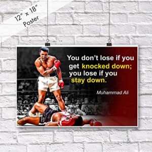 Muhammad Ali Poster Quote Boxing Black History Month Posters Sports Quotes Decorations Growth Mindset Décor Learning Classroom Teachers Decoration Educational Teaching Supplies Black Wall Art P044