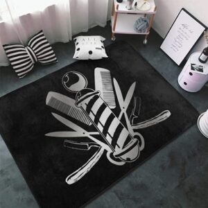 Jingclor Barber Area Rugs, Bedroom Living Room Kitchen Mat, Non-Slip Floor Mat Doormats Nursery Rugs, Children Play Throw Rugs Carpet Yoga Mat