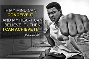 muhammad ali poster quote boxing black history month posters sports quotes decorations growth mindset décor learning classroom teachers decoration educational teaching supplies black wall art p045