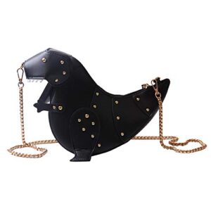 LUI SUI Women Dinosaur Shape Shoulder Bag Rivet Chic Purse Whale Animal Bags Novelty Crossbody Bags For Girls