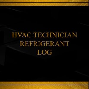 Hvac Technician Refrigerant Log (Log Book, Journal -125 pgs,8.5 X 11 inches: Hvac Technician Refrigerant Logbook (Black cover, X-Large) (Centurion Logbooks/Record Books)