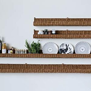 Creative Co-Op Handwoven Rattan Wall Shelf