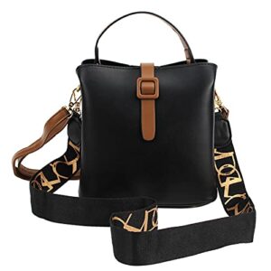 goclothod drawstring bucket bag women faux leather shoulder bag hobo handbags