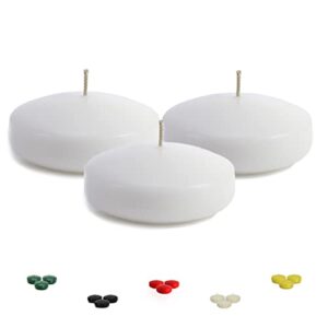 candlenscent unscented floating candles | 3 inch – fits in 3 inch vase and above | white| floats on water | pack of 3