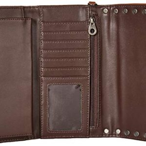 M&F Western Ariana Clutch Wallet Brown One Size