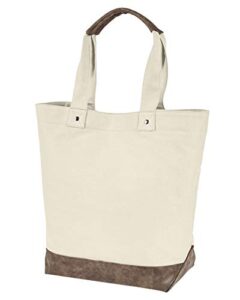 authentic pigment canvas resort tote os natural/ brown